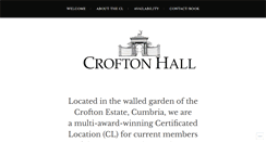 Desktop Screenshot of croftonhall.co.uk